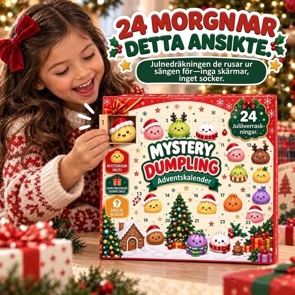 Adventskalender 2026 med squishy-dumplings