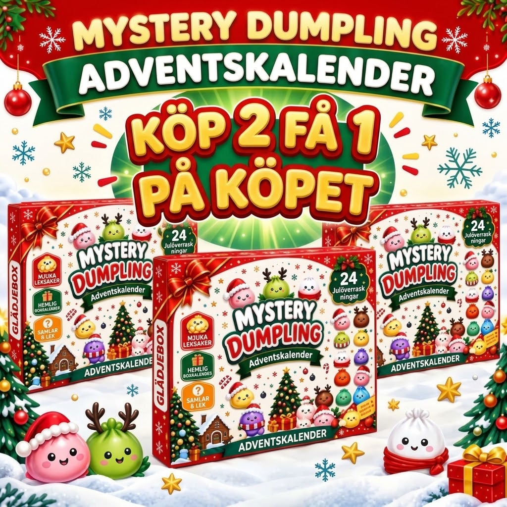 Adventskalender 2026 med squishy-dumplings