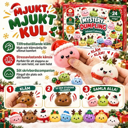Adventskalender 2026 med squishy-dumplings