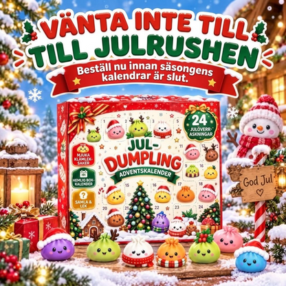 Adventskalender 2026 med squishy-dumplings